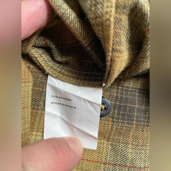 Billabong Flannel Shirt Mens L Brown Earth Tones Plaid Button Long Sleeve Beach - Picture 11 of 13